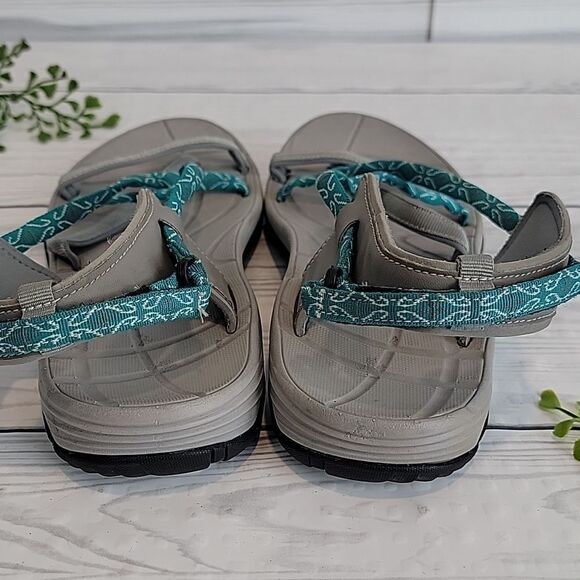 Ron Jon Surf Shop Sport Sandal - Teal & Grey Womens Size 10 - Picture 6 of 11